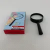 New black 40MM straight-handled glass lens magnifying glass student gift reading magnifying glass details Picture